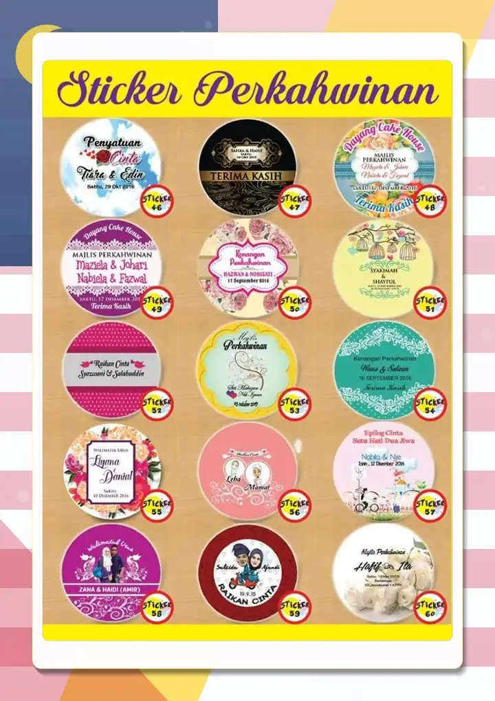 Wedding Sticker Design Collection 11