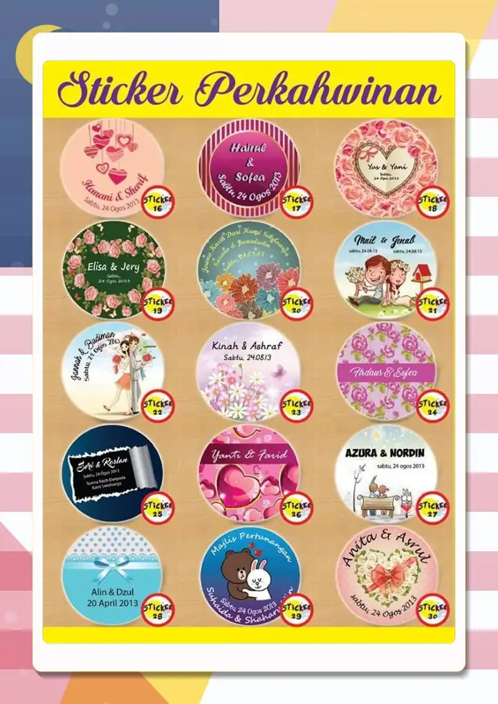 Wedding Sticker Design Collection 12