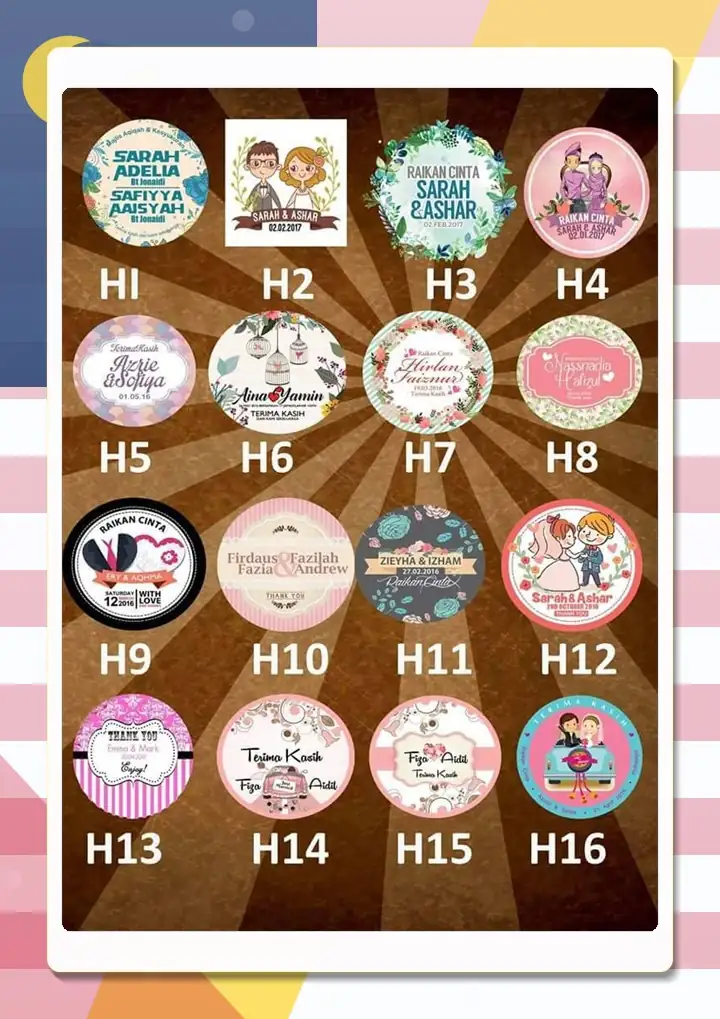 Wedding Sticker Design Collection 13