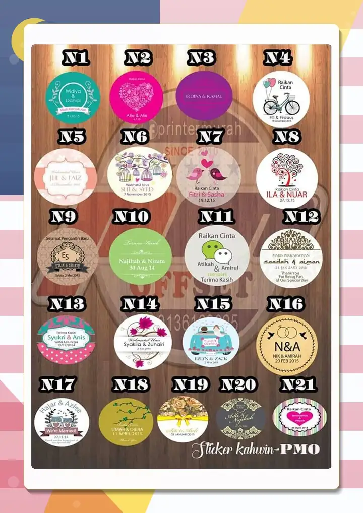 Wedding Sticker Design Collection 14