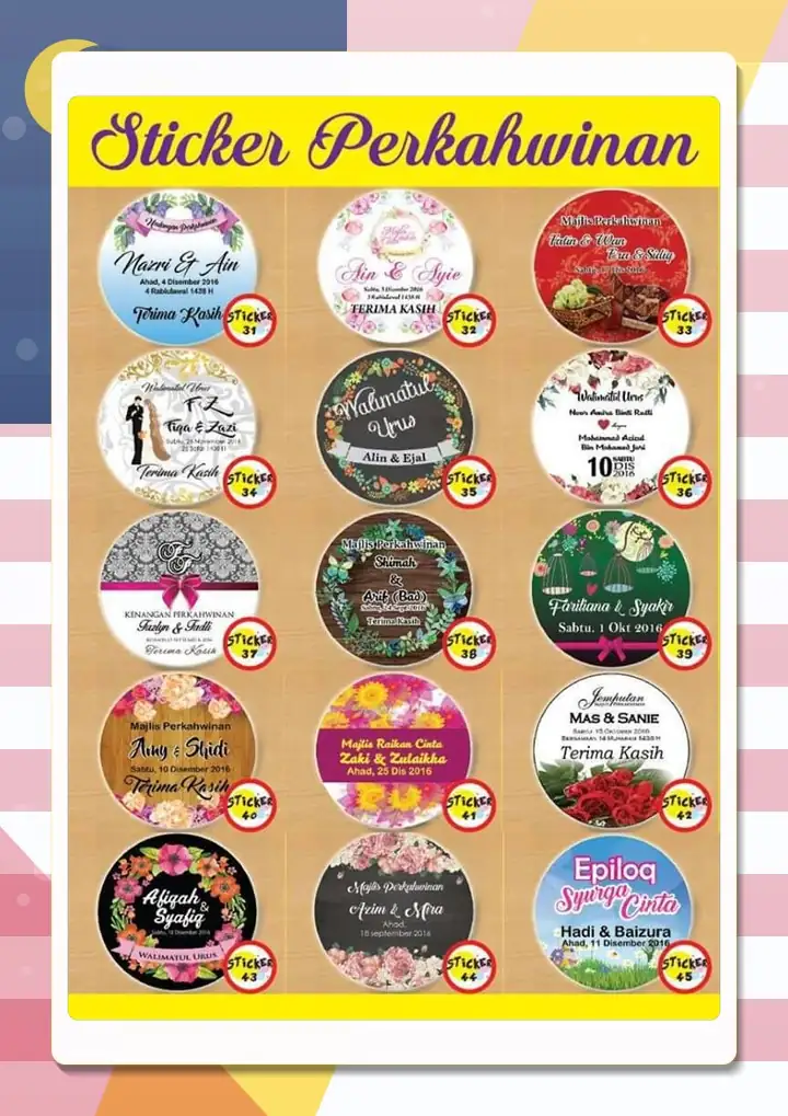 Wedding Sticker Design Collection 15