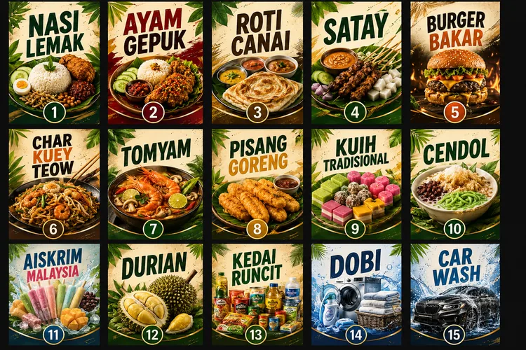 Ready-made bunting designs for food and business promotions