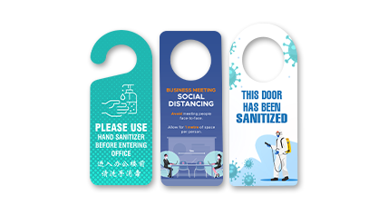 Custom printed door hangers